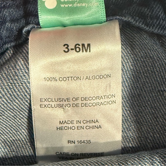 Disney Baby Mickey Mouse Denim Romper | Size 3-6 Months | NWT - Picture 7 of 9
